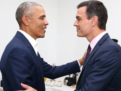 Barack Obama y Pedro Sánchez en Sevilla. En vídeo, la intervención de Sánchez.