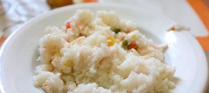 De primero, arroz con algunas delicias