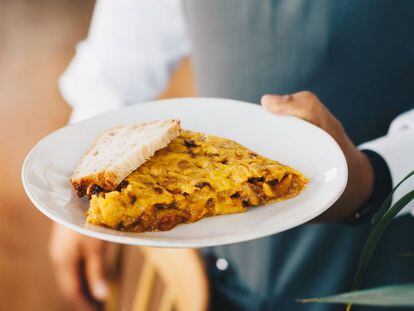 Tortilla del restaurante La Maruca, en Madrid.