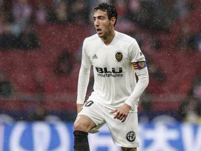 Dani Parejo durante el partido de Liga contra el Atlético en el Metropolitano.