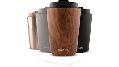 Regalos para los amantes del café, termo en forma de taza.