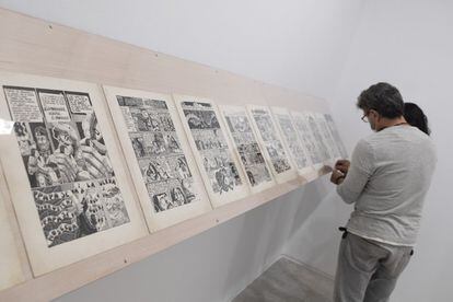 'Purita bragas de jierro' (1973-1975), una de las historietas que Nazario hizo en Barcelona para el fanzine 'El Rrollo Enmascarado' en la que critica la moral de la época y la compara con la de la Edad Media.