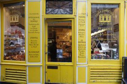 Panadería en Pletzl, el barrio judío, en París.