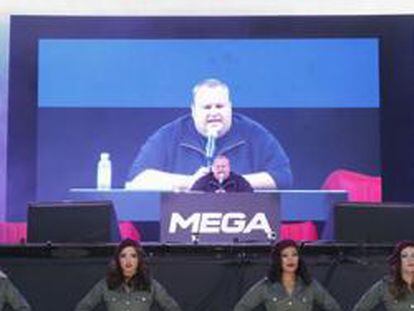 El fundador de Megaupload, Kim Dotcom, presenta Mega.