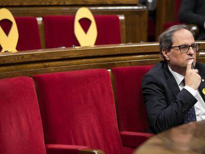 Quim Torra, en el Pleno de este viernes.