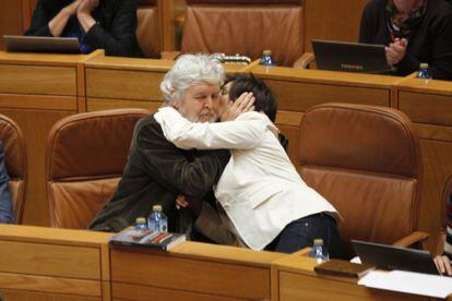 Beiras junto a Yolanda Díaz en el Parlamento