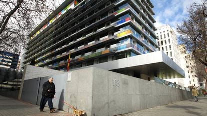 Fachada de la sede del INE en Madrid.