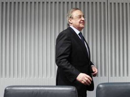 El presidente de la constructora ACS y presidente del club de fútbol Real Madrid, Florentino Pérez.