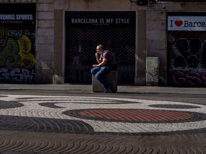Las Rambla de Barcelona presentan un aspecto de abandono
