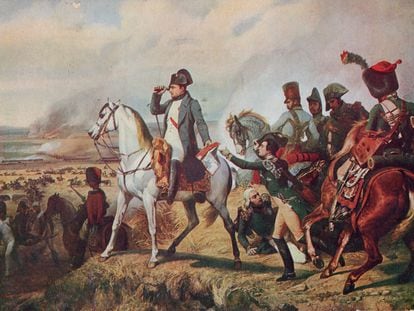 Napoleón Bonaparte en la Batalla de Wagram (1809) pintado por Horace Vernet (Galería de las Batallas, Versalles).