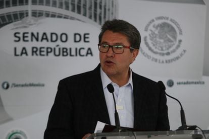  Ricardo Monreal, senador y coordinador de Morena en conferencia de prensa. 