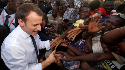 Foto de archivo del presidente francés, Emmanuel Macron, en Ouagadougou (Burkina Faso). 