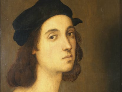 Autoretrato de Rafael (1506), propiedad de la Galería de los Uffizi (Florencia).