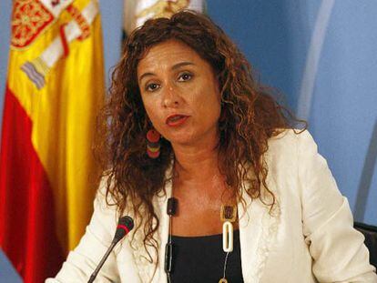 María Jesús Montero, ayer tras el Consejo de Gobierno.