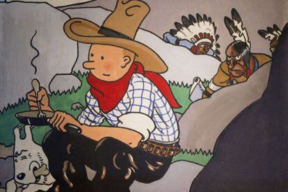 The cover of Tintin's book is one of the few works destroyed in Canada for being thought to offend the tribe.