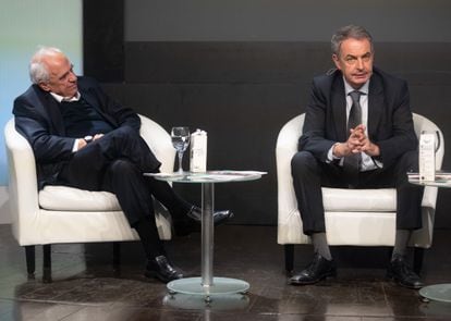 Ernesto Samper and José Luis Rodríguez Zapatero, members of the Puebla Group, in Madrid, on November 18, 2022.