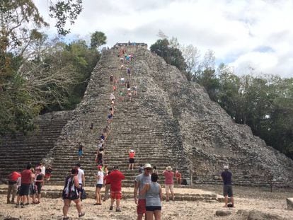 Pirámide de Nohoch Mul, en la ciudad maya de Cobá