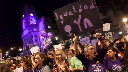 Manifestación del día de la mujer en Santa Cruz de Tenerife.