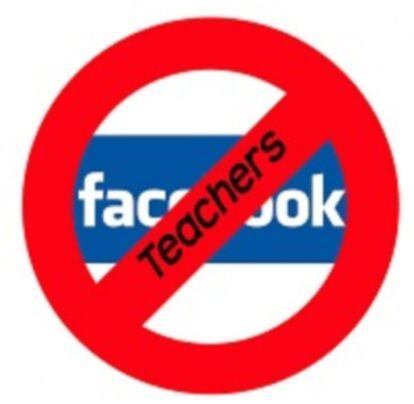 Símbolo publicado por allfacebook sobre la ley de Missouri que prohíbe el contacto privado de profesores y alumnos en redes sociales.