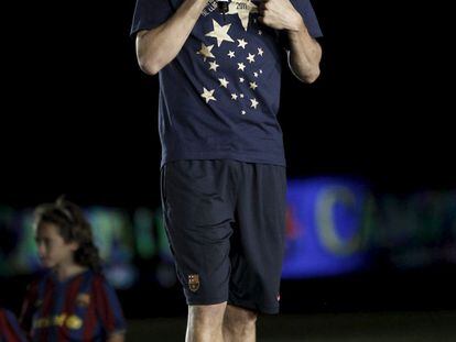Piqué no ha dudado en dirigirse al público que llenaba el campo del Barça.