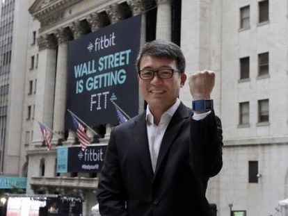 James Park, consejero delegado de Fitbit, en Wall Street