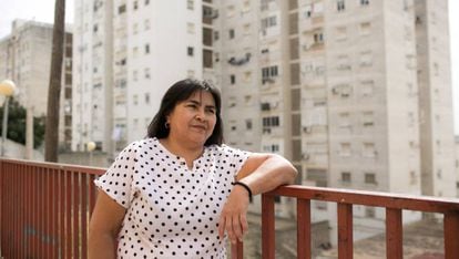La boliviana Sonia, la madre de Amed Soleto, en Jerez de la Frontera. Ella fue la primera de la familia en conseguir papeles. Luego fue su marido. Gracias a la reagrupación familiar, Amed y su hermana pudieron venir a España.