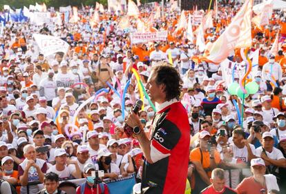 El candidato Federico Gutiérrez, en un acto de campaña en Cúcuta, este viernes 13 de mayo.