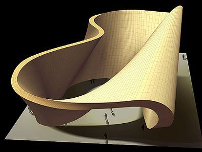 Maqueta del Auditorio de Música de Nara (Japón), de Christian de Portzamparc.