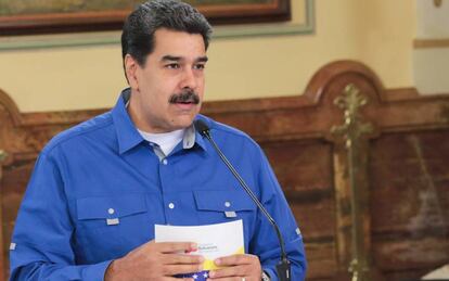 El presidente Nicolás Maduro, en Caracas.