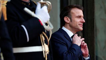 El presidente francés, Emmanuel Macron, este martes en el Elíseo.