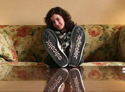 Ivana Baquero, que se dice "muy deportista", fotografiada el martes en un hotel de Madrid.