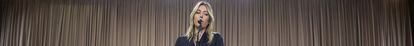Sharapova, durante su anuncio en el hotel de Los Ángeles.