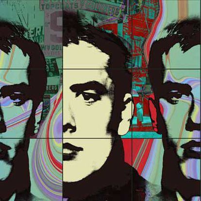 <i>Face to face </i><b>(2005),</b> estampación digital sobre papel de Martín Muñoz, en Pedro Peña Art Gallery.