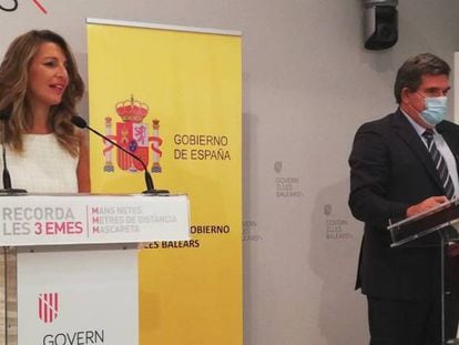 Yolanda Díaz, ministra de Trabajo y José Luis Escrivá, ministro de Inclusión, Seguridad Social y Migraciones.