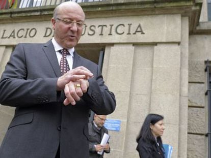 El alcalde de Ourense, tras una de sus declaraciones judiciales