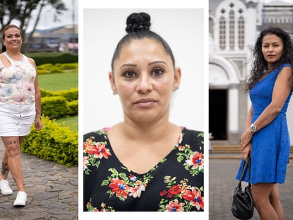 Erenia Cerdas Otárola (38 años), Berta Robles (nombre ficticio) y  Cindy Torres Ortiz (33 años).