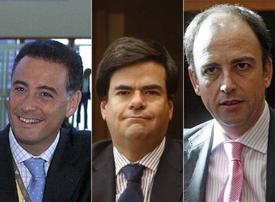 El ex consejero Alberto López Viejo y los diputados de la Asamblea de Madrid Alfonso Bosch y Benjamín Martín.