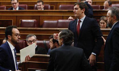 Antonio Hernando, Rafael Hernando, Albert Rivera y Juan Carlos Girauta.