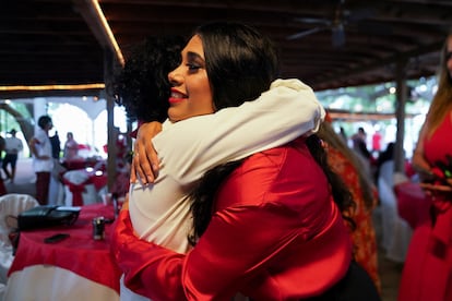 Mayra Flores celebrates her election victory at a party in San Benito, Texas.