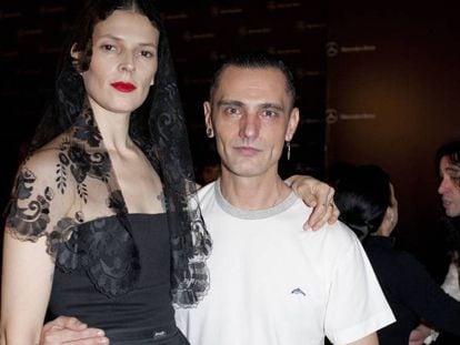 Bimba Bosé, con David Delfín.