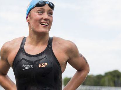 Belmonte sonríe tras ganar el bronce en el Europeo.