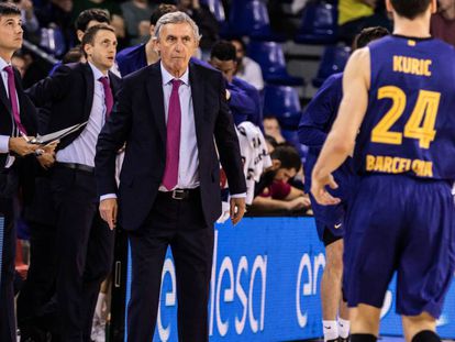 Pesic, durante el Barça-Alba.