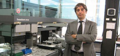 Carlos Buesa, consejero delegado de Oryzon Genomics, en sus laboratorios de Cornell&agrave; (Barcelona).