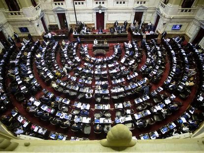 La Cámara de Diputados durante el debate, este viernes en Buenos Aires.
