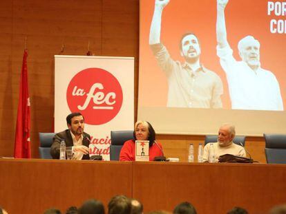 Presentaci&oacute;n del libro con Garz&oacute;n y Anguita.