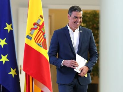 Pedro Sánchez, este viernes en La Moncloa.