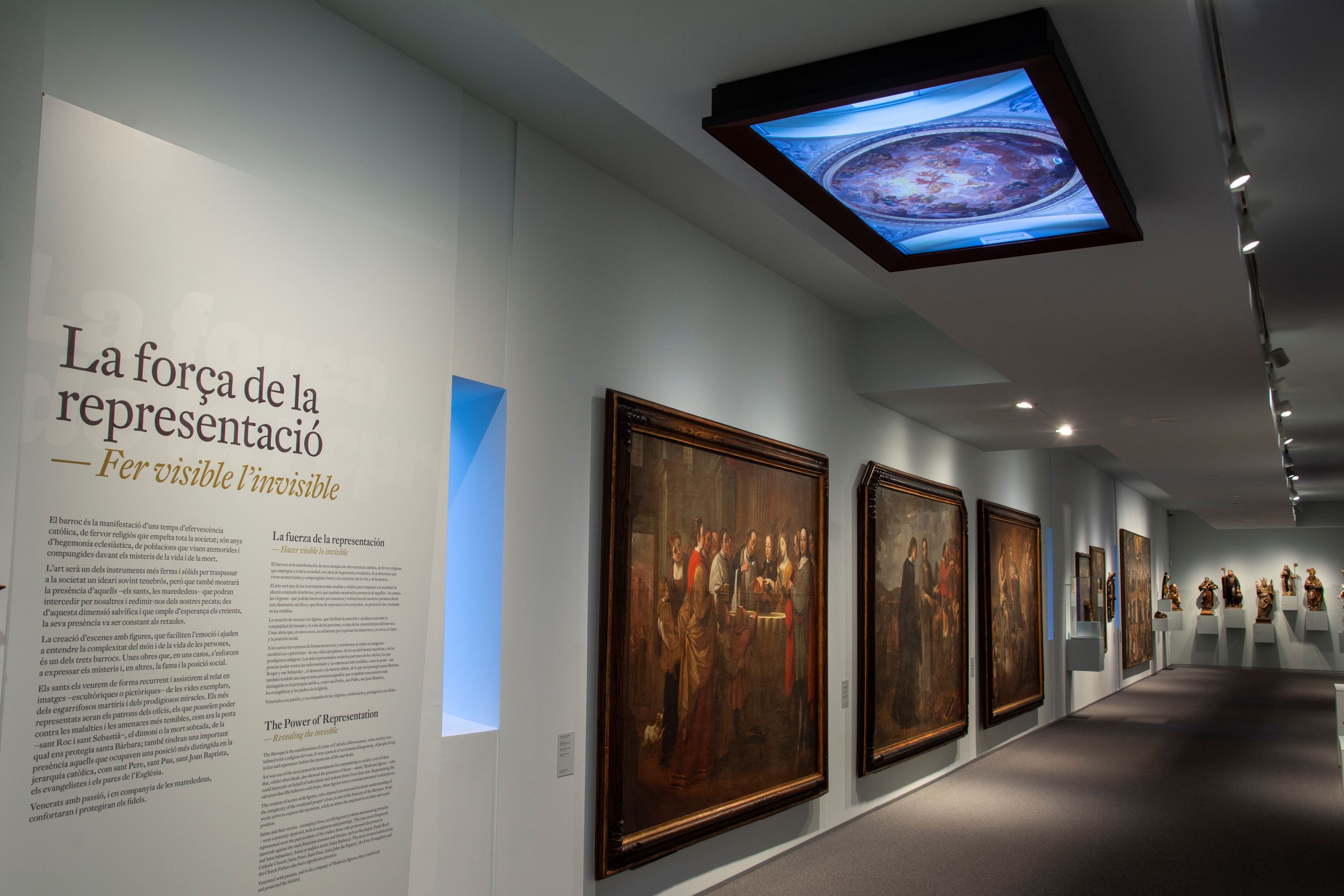 Una sala del Museu del Barroc de Catalunya, ubicat al Museu de Manresa, que acull algunes de les obres més representatives del barroc català.