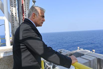 Yair Lapid inspiziert an diesem Sonntag die Karish-Gasplattform im Mittelmeer.