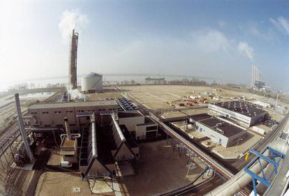 Fábrica de fertilizantes en Yara Ambès en Francia.