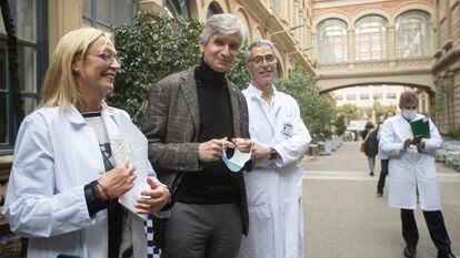 El consejero de Salud, Josep Maria Argimon, en un acto en el hospital Clínic de Barcelona.